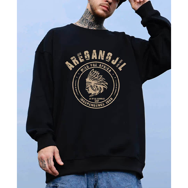 Front print design sweat P044