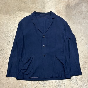 SMART WESTON LINEN EASY TAILORED JACKET NAVY