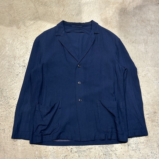 SMART WESTON LINEN EASY TAILORED JACKET NAVY
