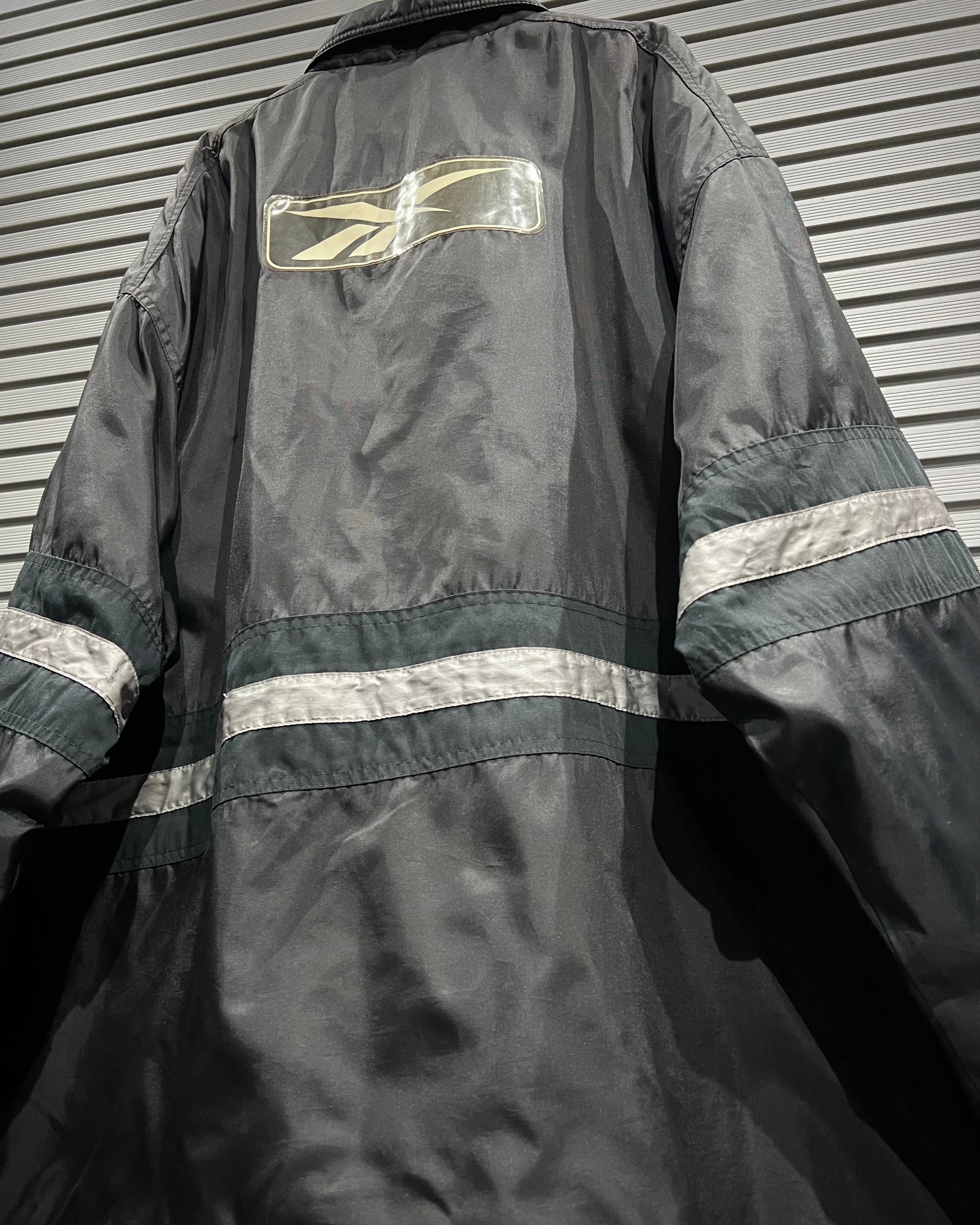 X VINTAGE】“Reebok”Fireman × Reflector Gimmick Nylon Jacket | Caka