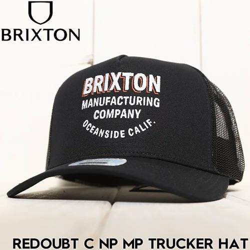 メッシュキャッップ 帽子 BRIXTON ブリクストン REDOUBT C NP MP TRUCKER HAT 11865 BKBLK 日本代理店正規品