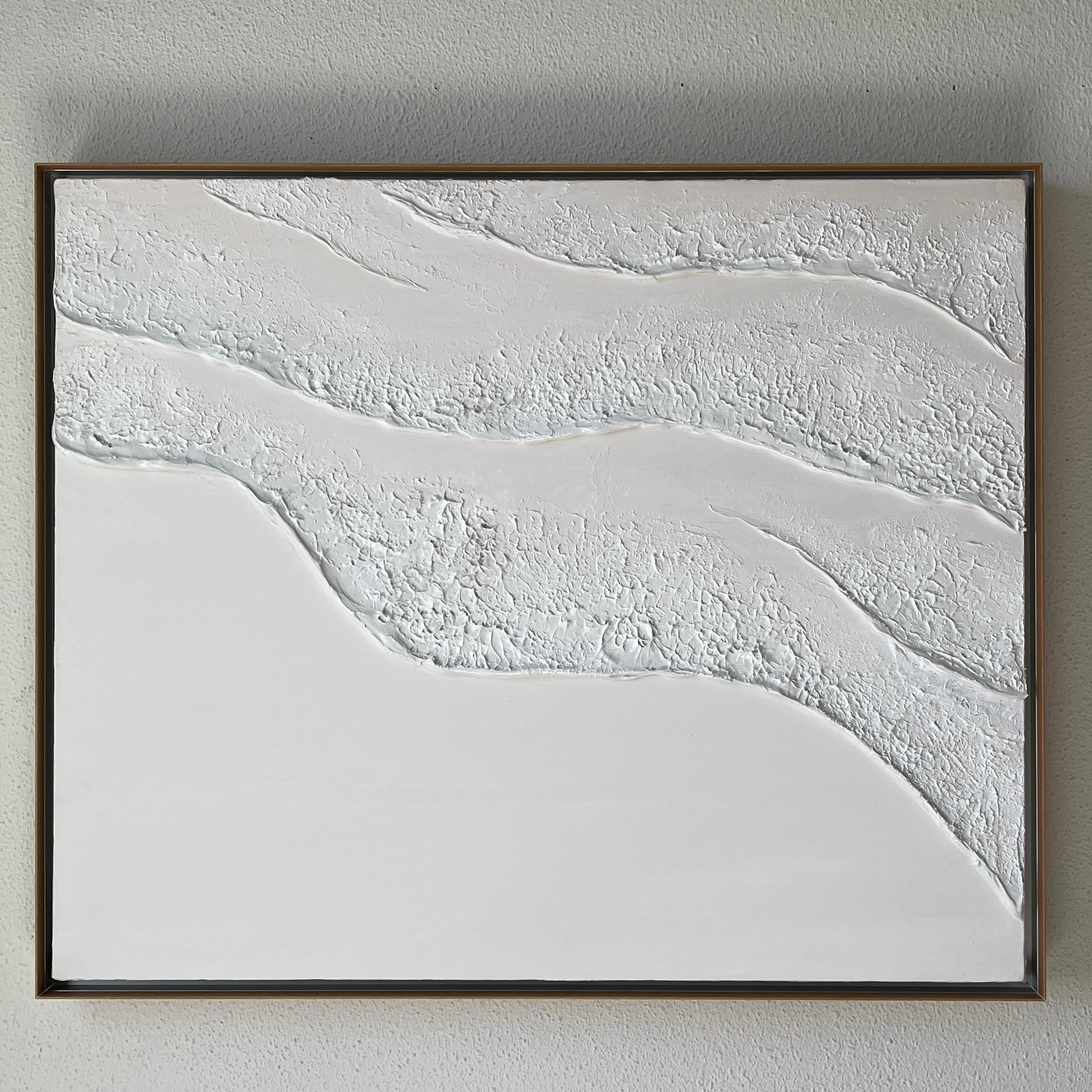 【Beach】F12(606×500mm) 大きな絵 極細フレーム 白い絵 現代アート 大きな絵 インテリアアート 海の絵 波の絵