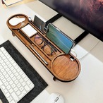 【木製 インテリア スマホスタンド】デスクトップ 携帯電話 イヤホン アクセサリー 文房具 収納 ラック デスク オーガナイザー デスクアクセサリー