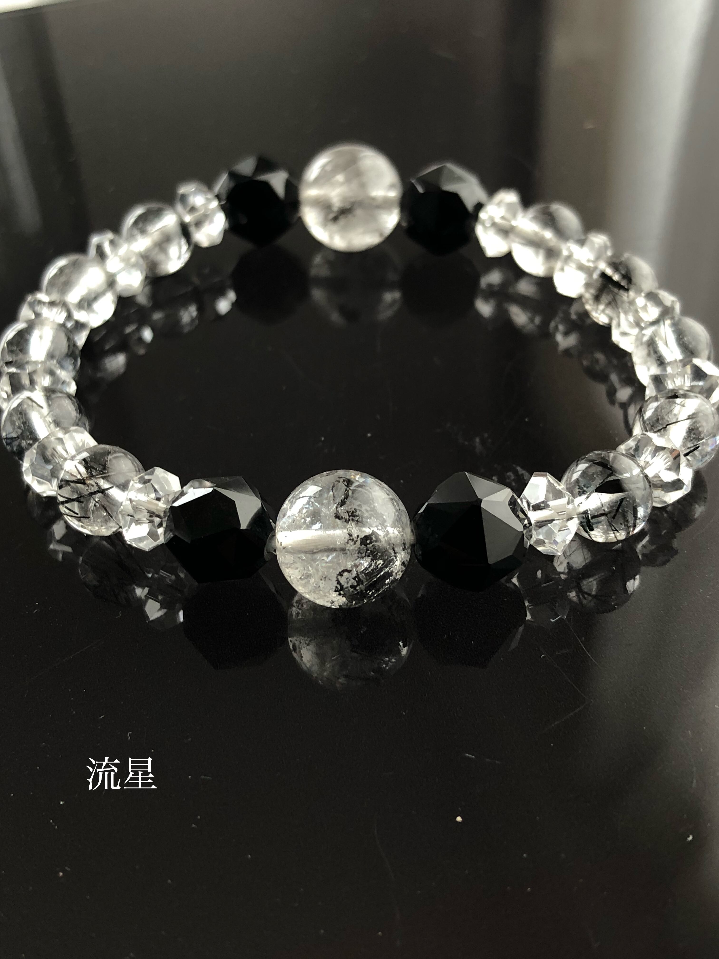 流星(ブラックトルマリンインクォーツとエレスチャル)