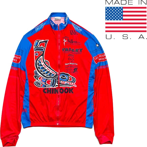 1点物◇USA製Vomax長袖サイクリングシャツ古着メンズLレディースOK