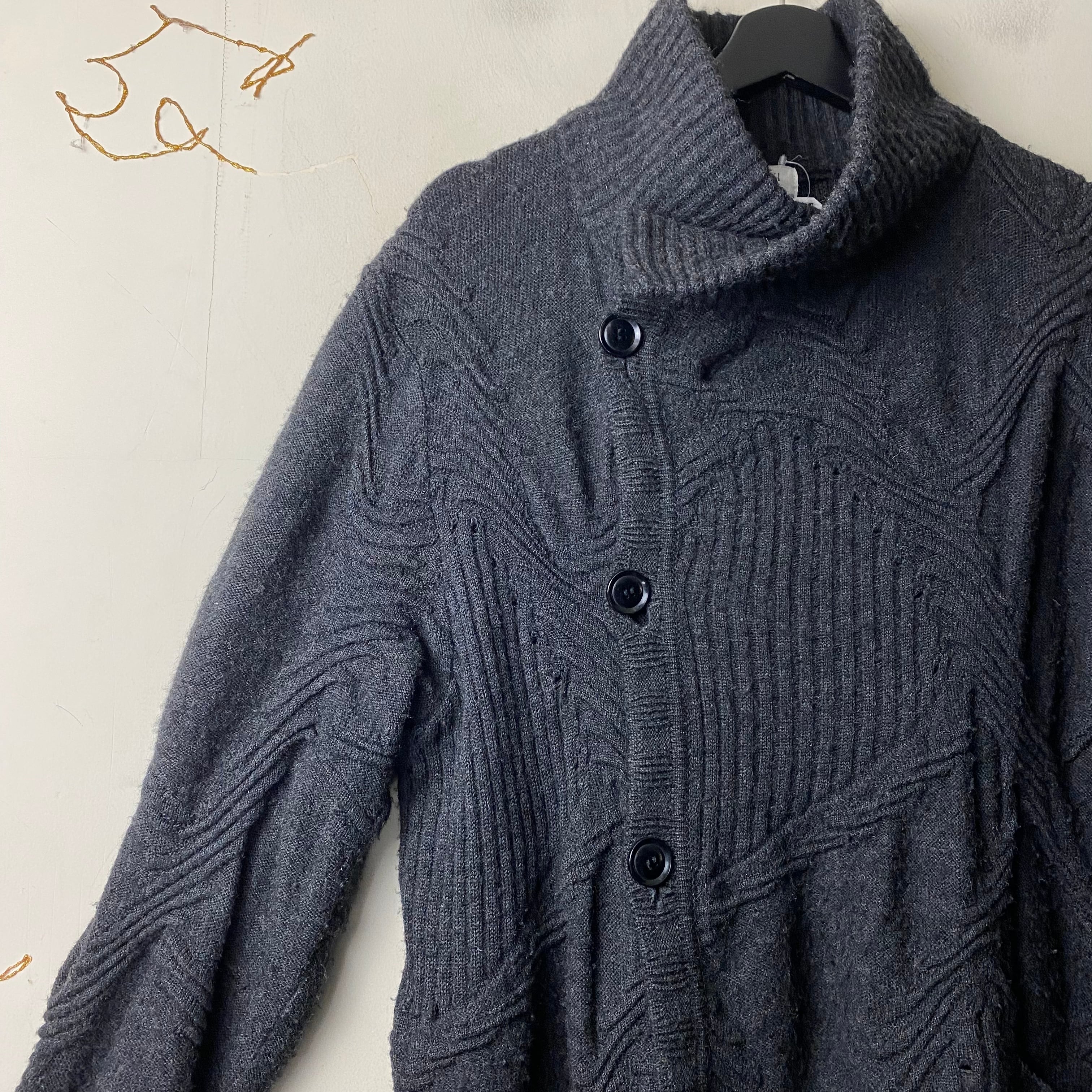 vintage YOSHIYUKI KONISHI unique knitting coat | NOIR ONLINE