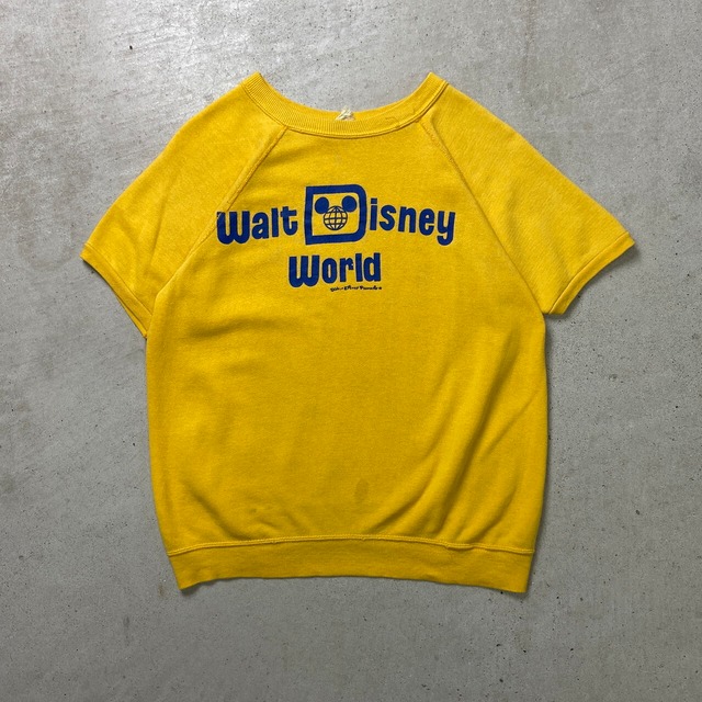 70年代 Walt Disney World ウォルトディズニーワールド プリント スウェットシャツ レディースS-M相当 メンズ 古着 70s ラグランスリーブ ヴィンテージ VINTAGE 黄色【スウェットシャツ】/イエロー