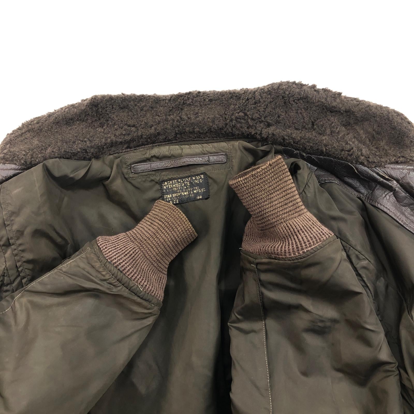 U.S.NAVY 70年代 G-1 レザージャケット フライトジャケット 黒タグ MIL