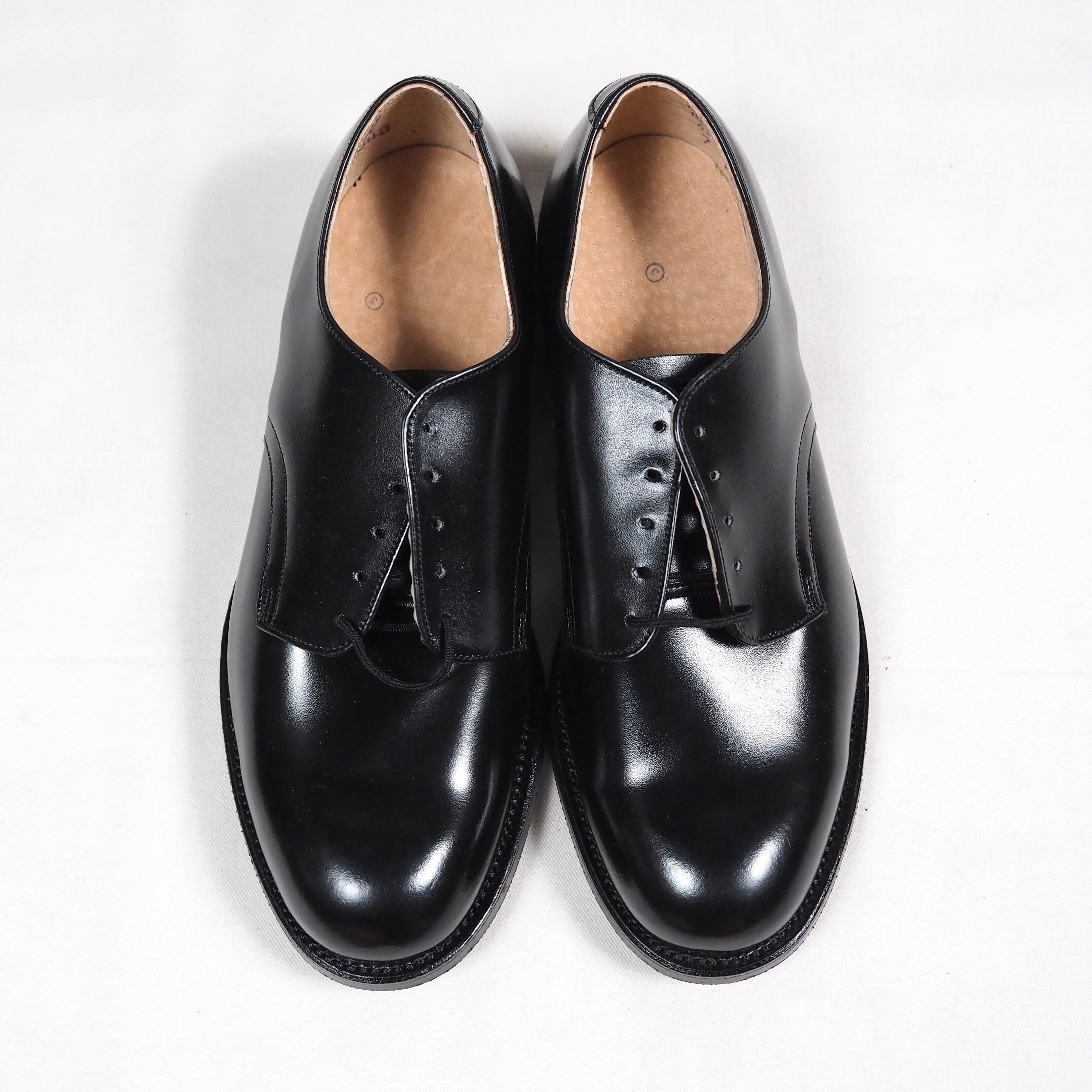 【NOS】7W (25cm) 89’s U.S.Navy leather service shoes CLARKSVILLE Dress Oxford サービスシューズ ブラック デッドストック