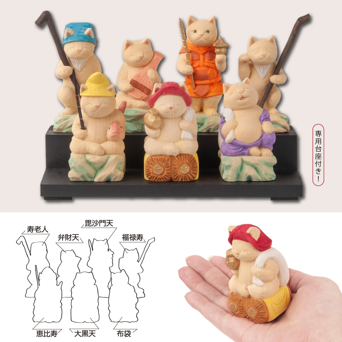 猫buddha 猫福神 七福神セット 猫buddha(にゃんぶっだ)は手乗りサイズ