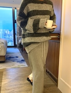 【新作5%OFF・3日間】Stripe Over-fit Knit_3colors