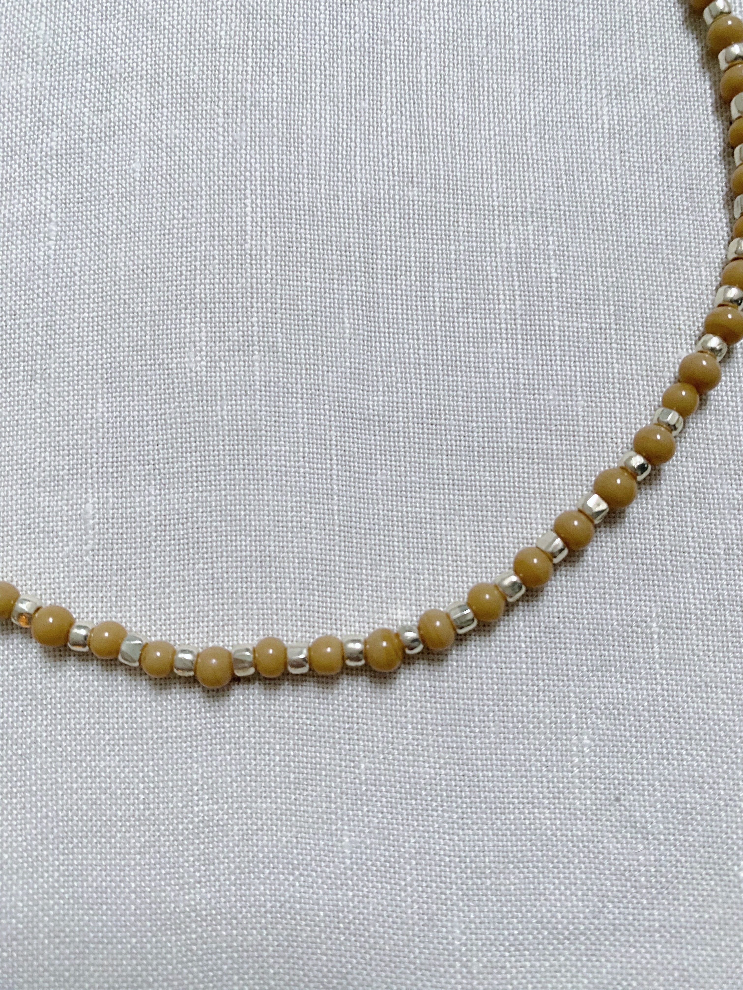 camel & silver rhythm necklace