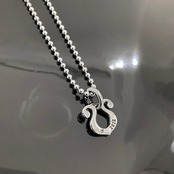 RHYTHMIC HORSESHOE BALL CHAIN NECKLACE / リズミックホースシューボールチェーンネックレス