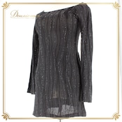 社交ダンス 衣装 スタンダード トップス レッスンウェア レディース Pianoforte di MaxMara 黒 ブラック系 長袖 練習着 フォーマル シンプル デザイン イタリア製 アーバン ブラック レディース トップス ダンス 練習着 フォーマルウェア ストレッチ スタイル 上品 おしゃれ 上質 発表会 しっとり 軽量