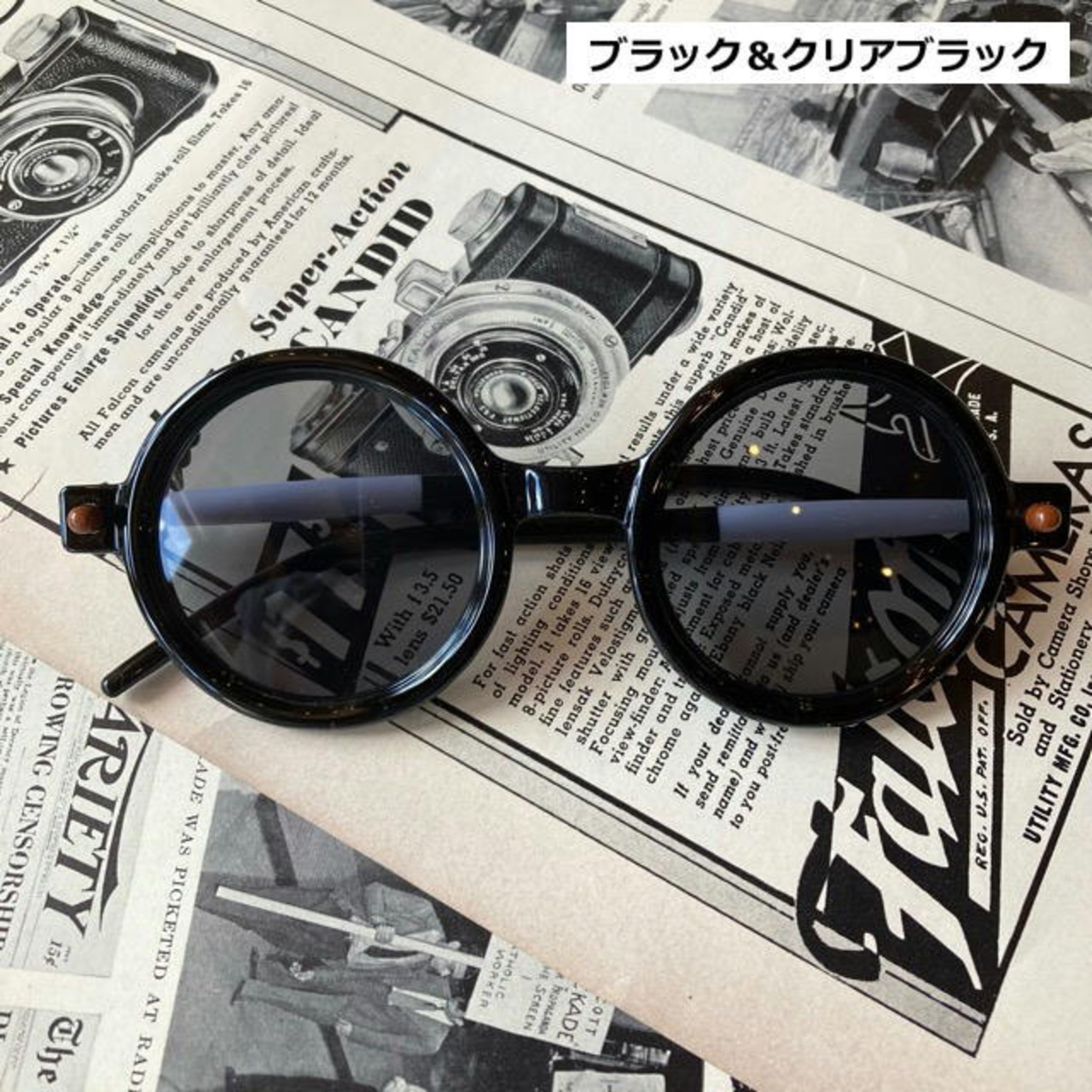 TOPANGA Accessory バイカラーラウンドサングラス　全5色