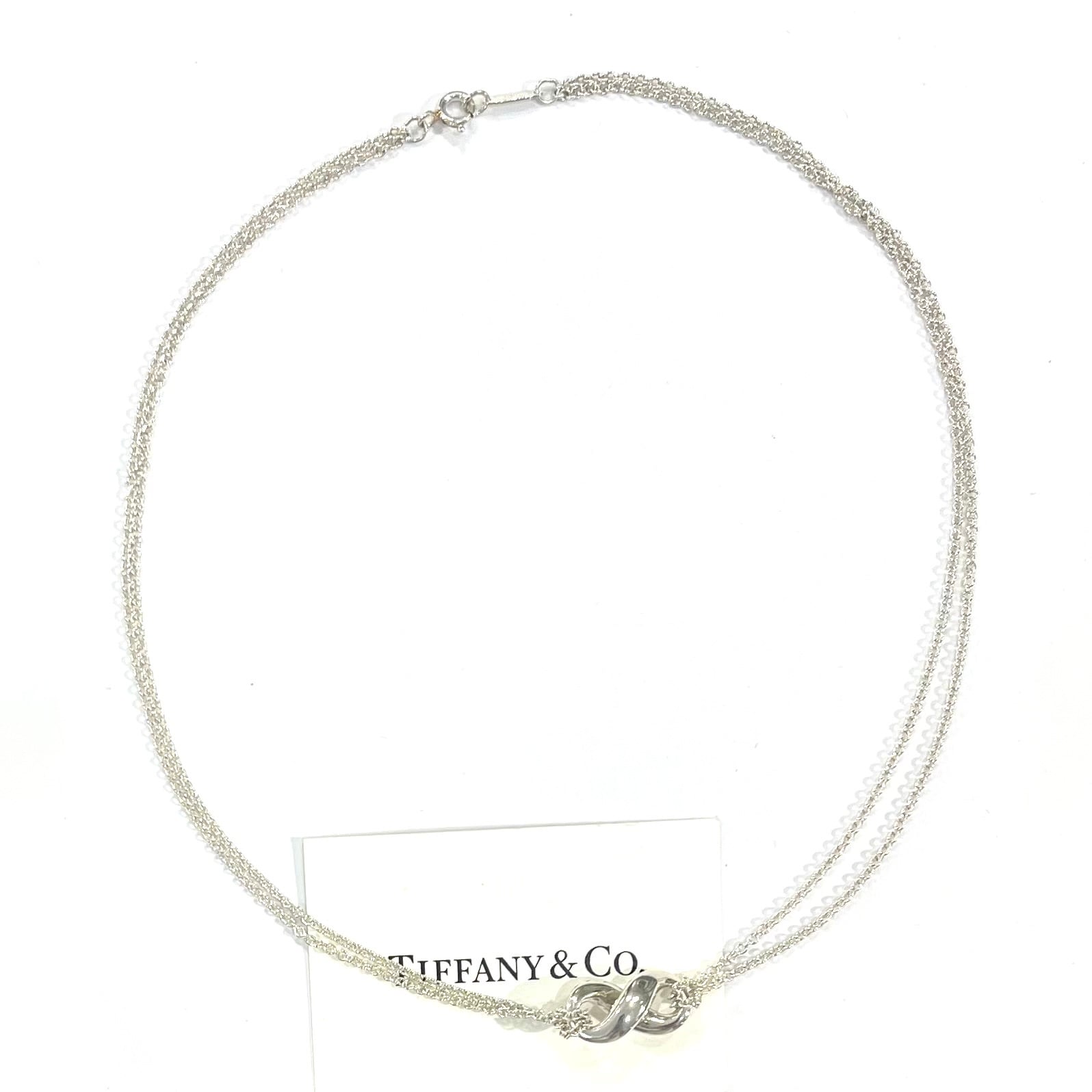 限定価格【TIFFANY&Co.】2765 ダブル チェーン 立体 インフィニティ