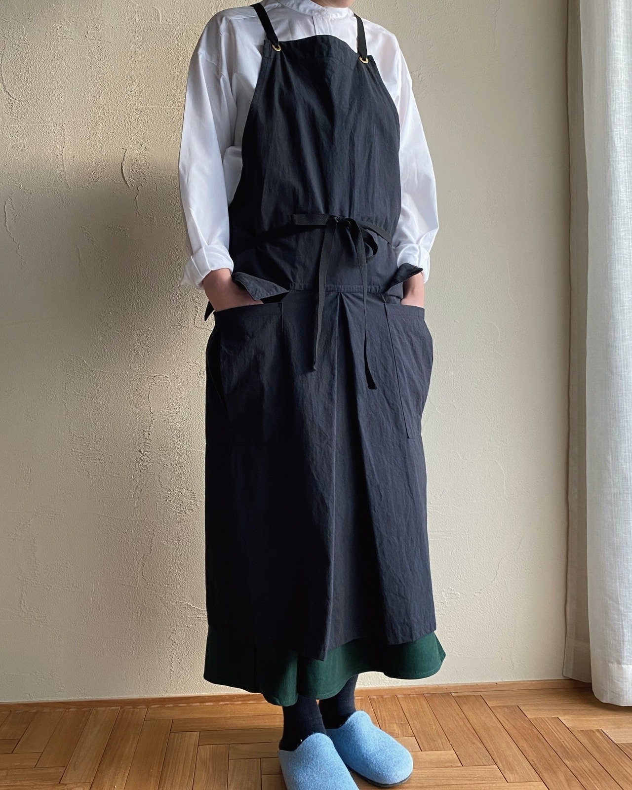 POLITE work apron 02 BK / ポライト ワークエプロン 02（ブラック）