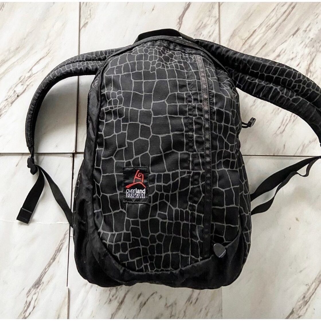 90s made in usa overland equipment spider web nylon day bag | Pay ID
