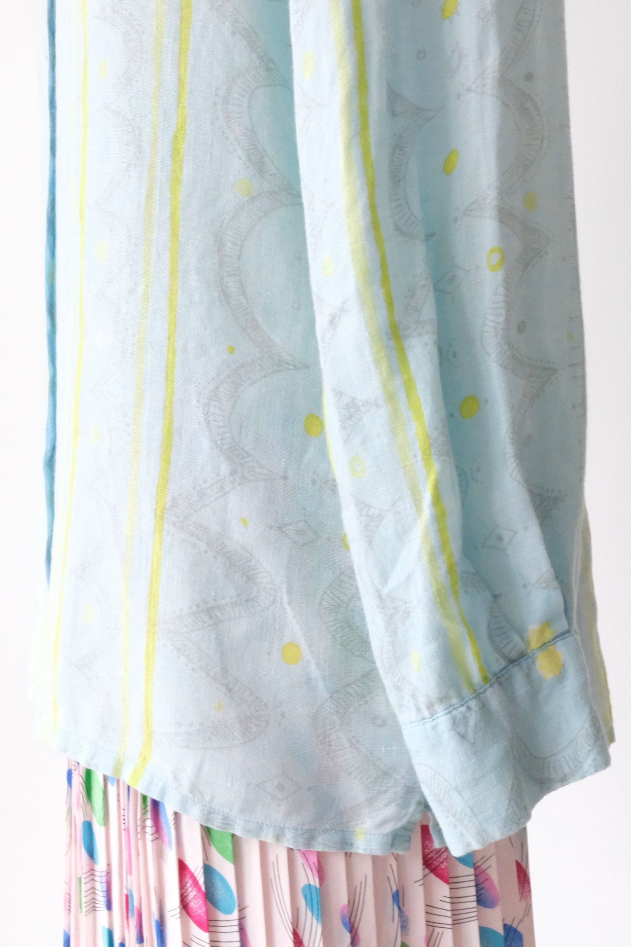 Marimekko "Prenikka" twinkle blue linen shirt