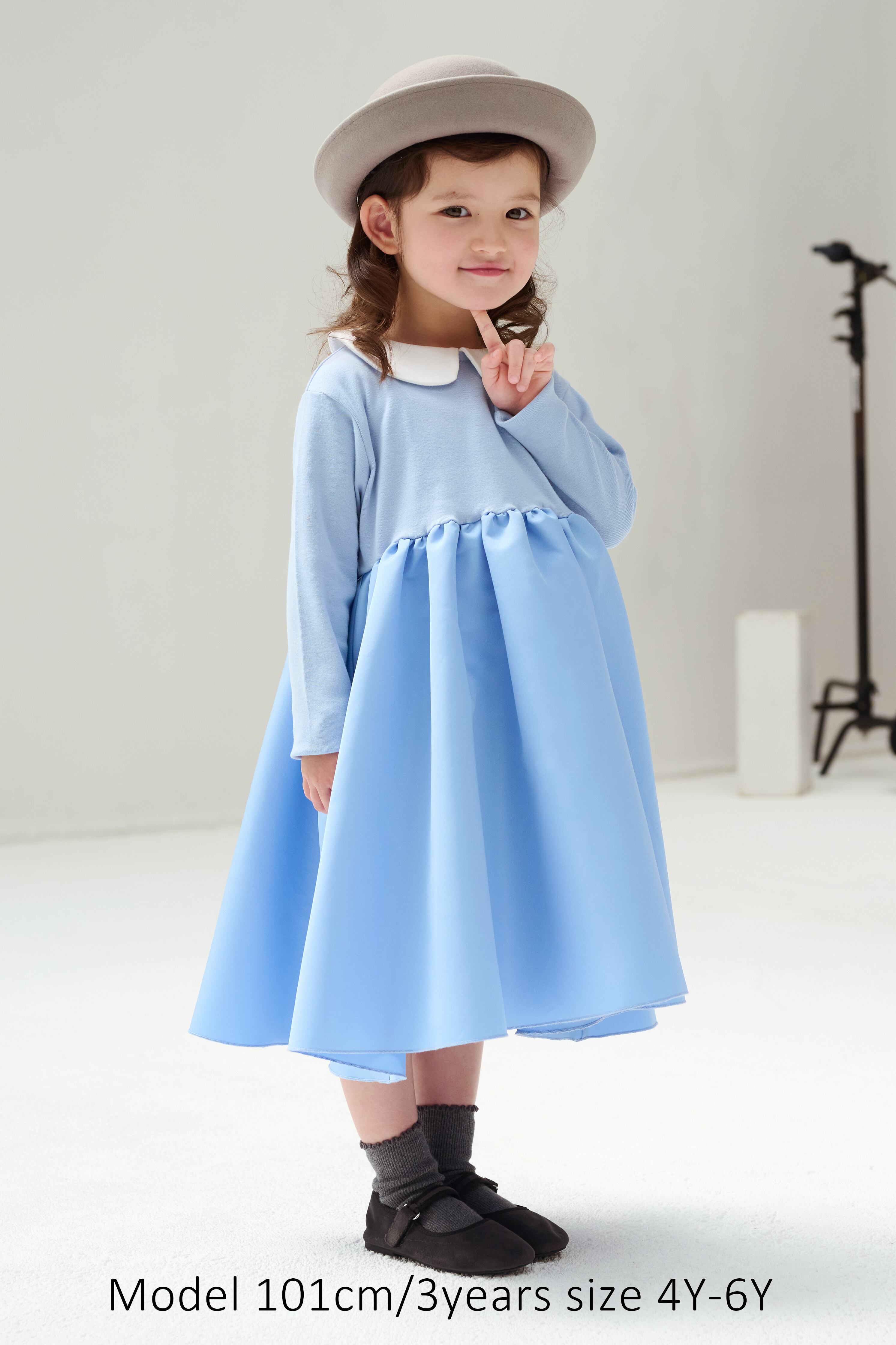美品　アミカキッズ　ワンピース　4Yー6Y 110サイズ CEREMONY DRESS NAVY 4Y-6Y | AMICA・kids