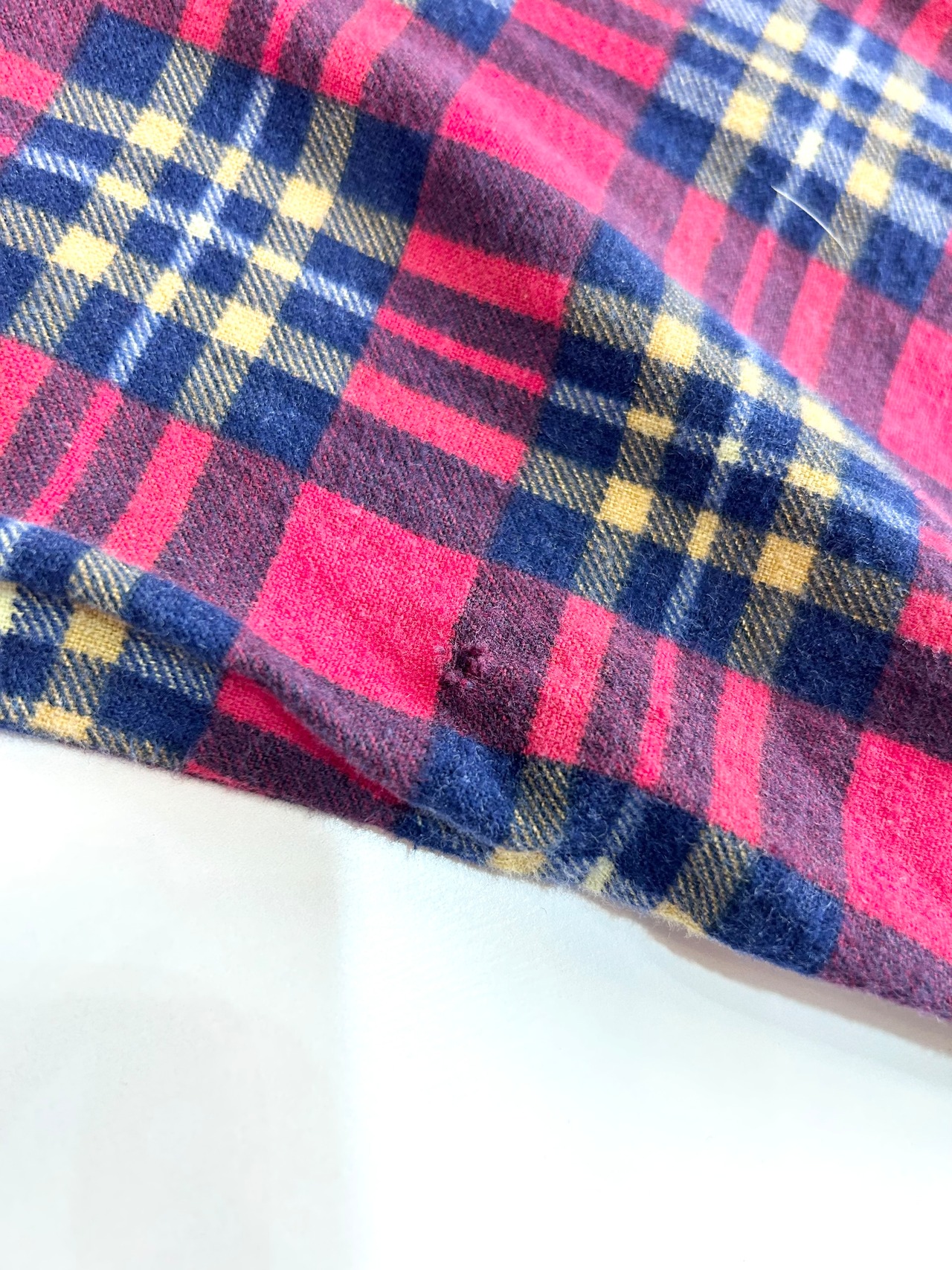 60s UNKNOWN PRINT FLANNEL SHIRT MADE IN USA Size M