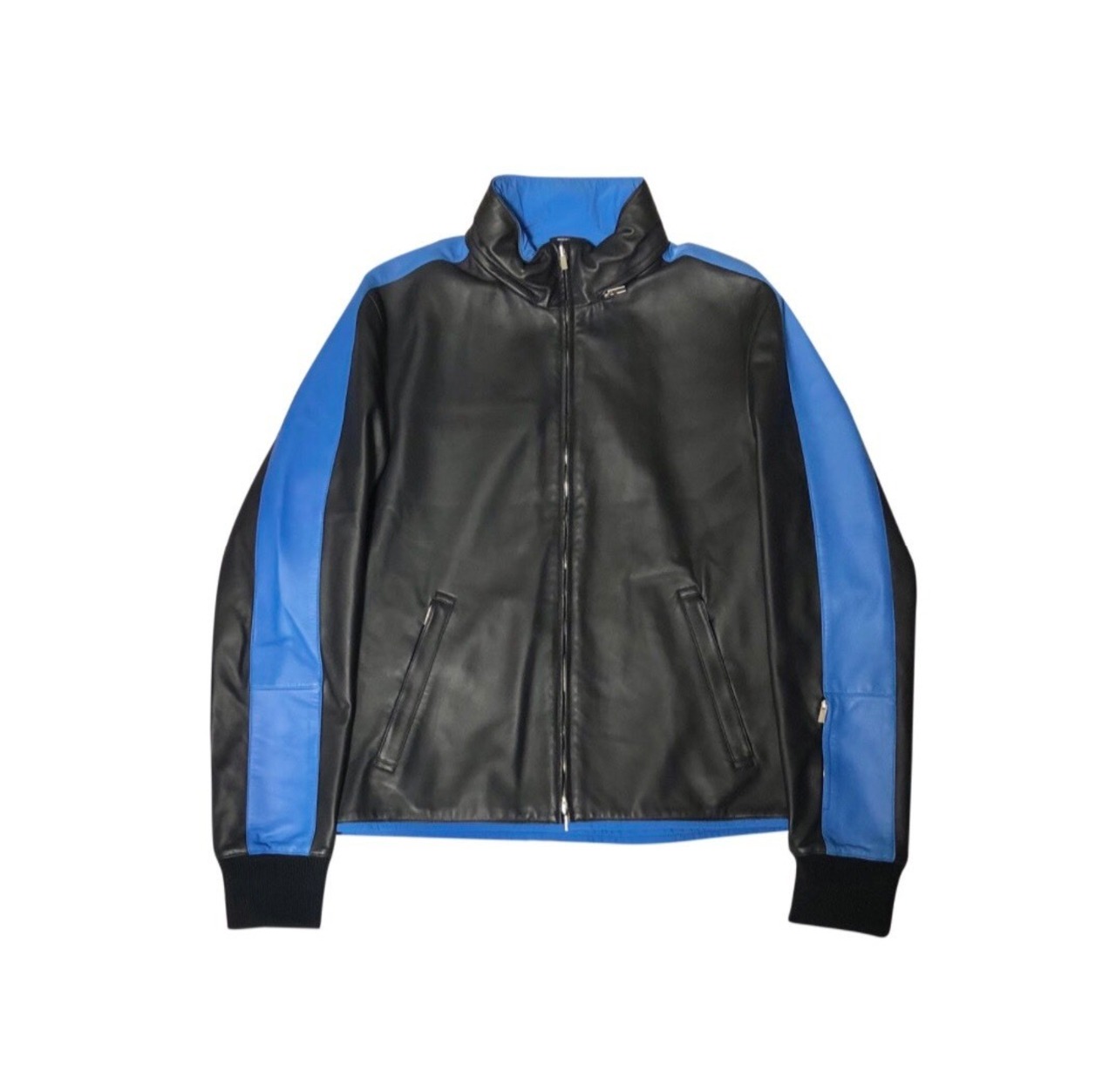 HERMES black×blue reversible leather jacket | NOIR ONLINE