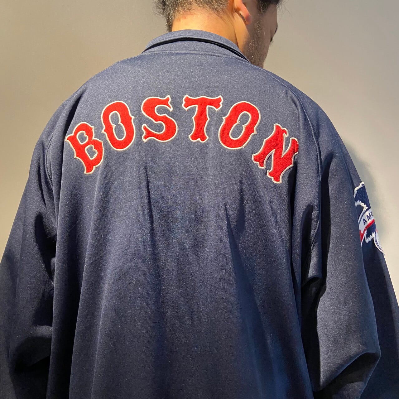 超希少◎00s◎Majestic◎MLB◎REDSOX◎スタジャン◎ブルゾン◎紺