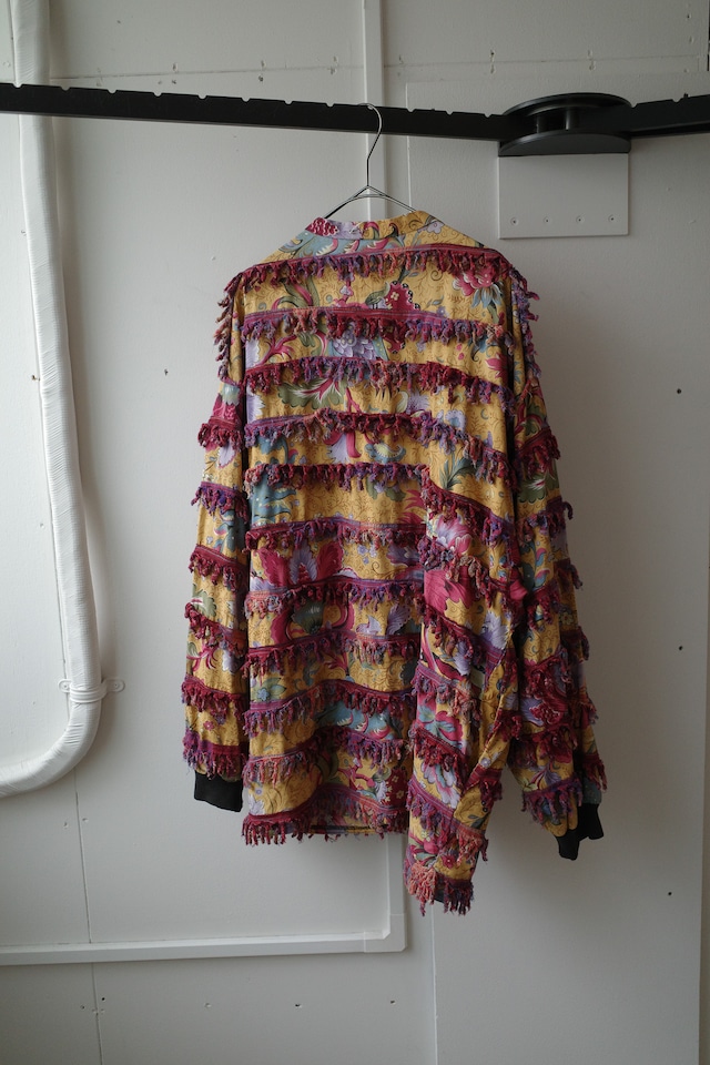 warm tone fringe jacket