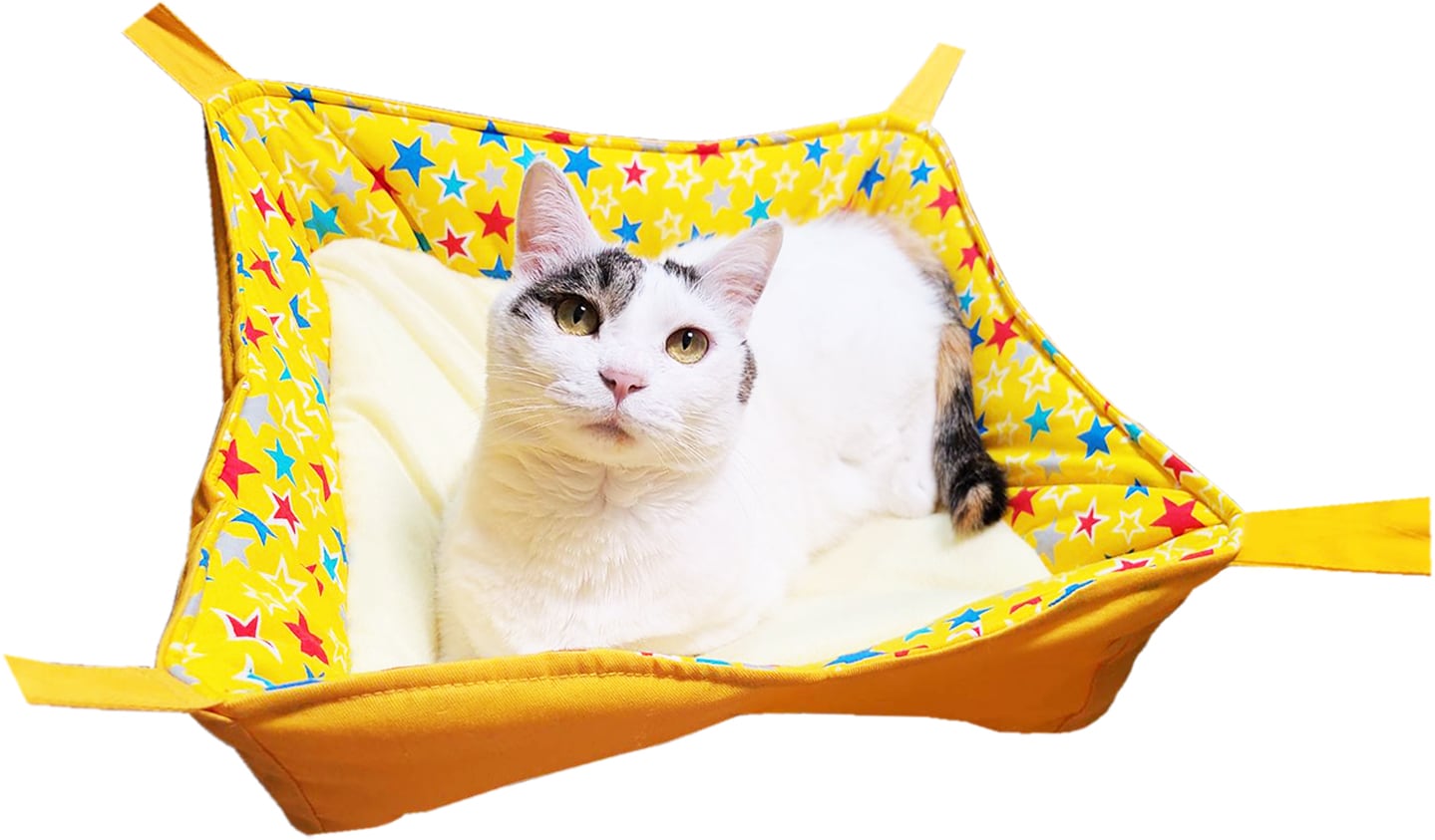 【猫ちゃん用】グーグー猫のハンモック　イエロースター