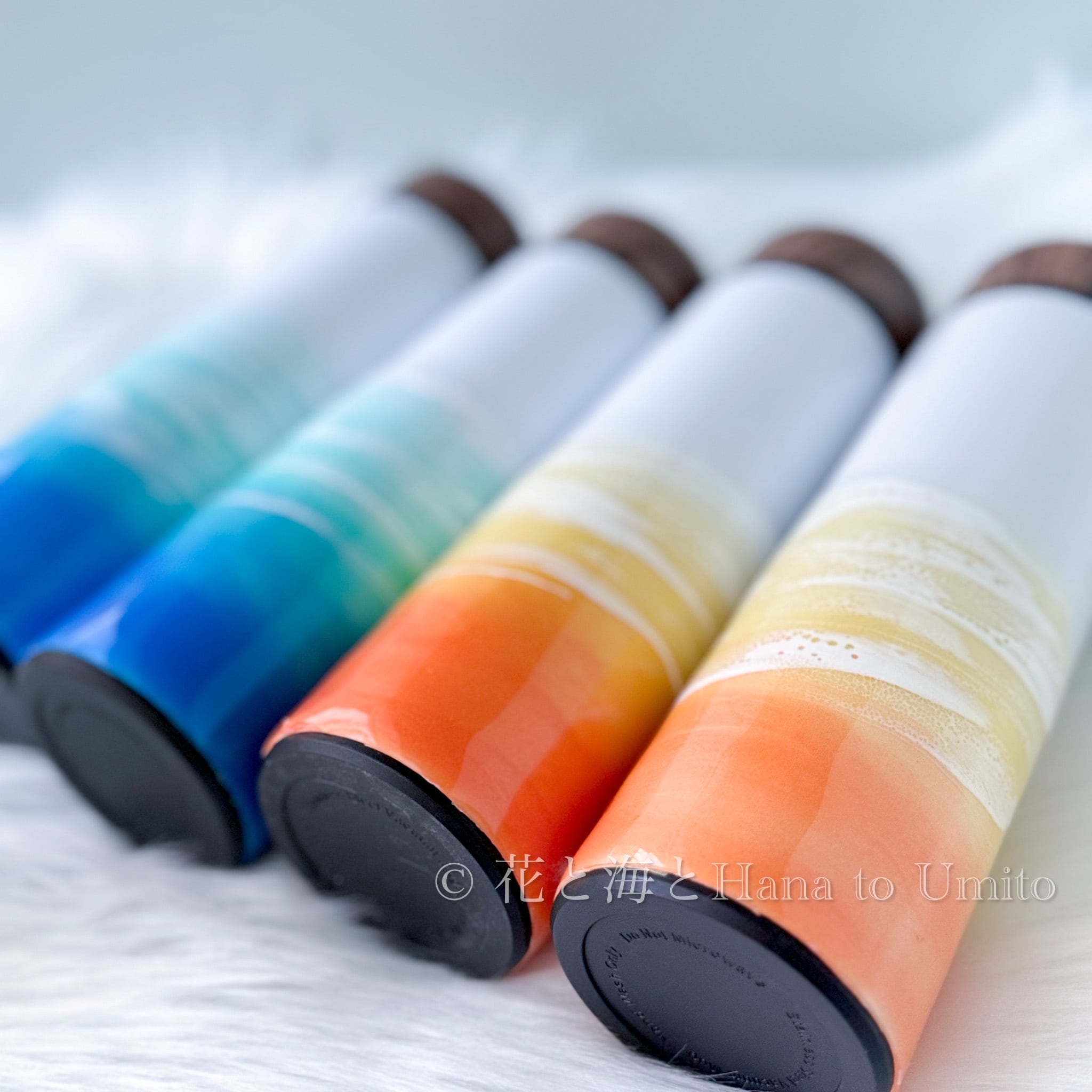 ①海色ウォーターボトル（ステンレス・水筒）✳︎海レジンアート