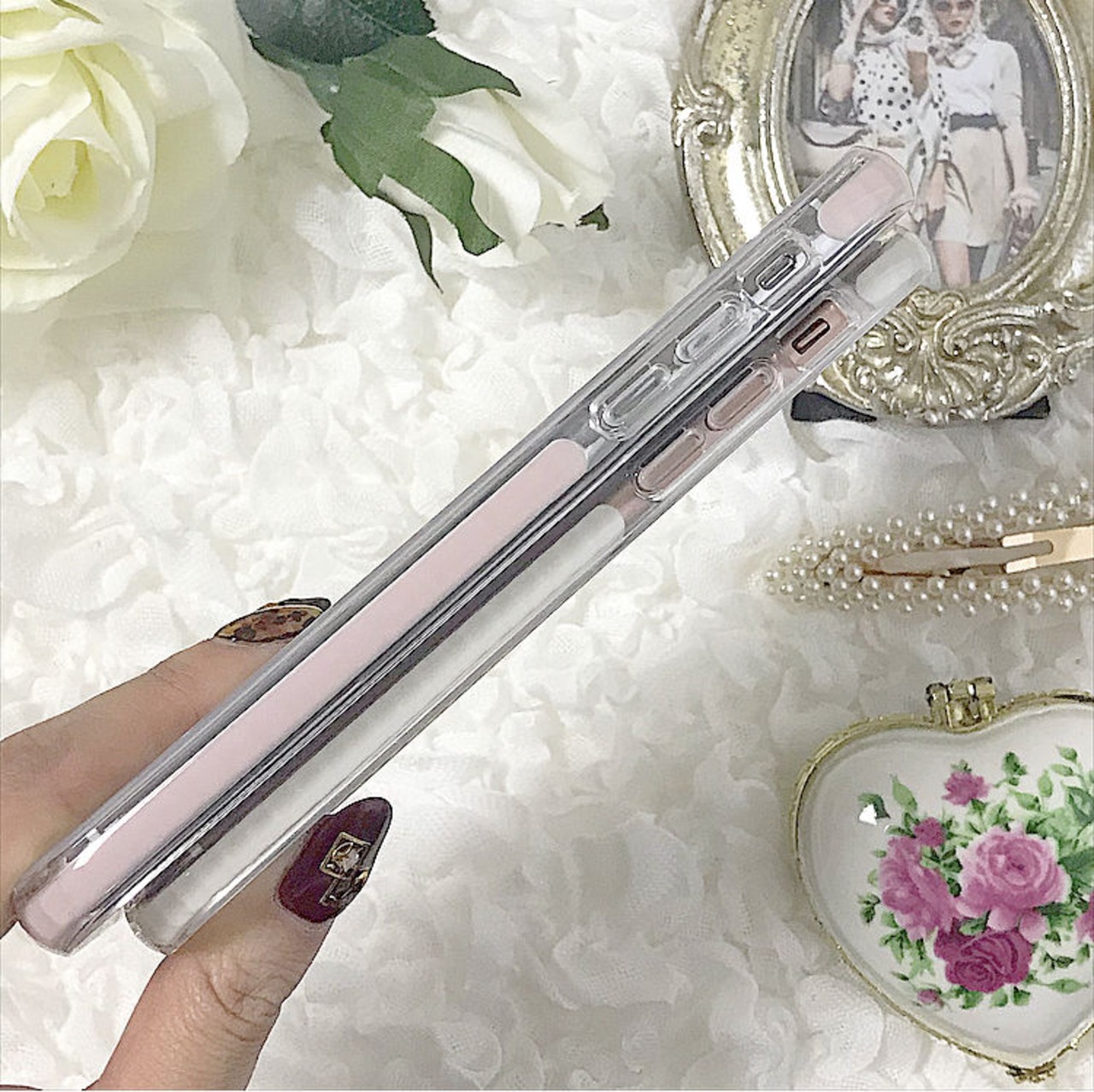 【ネーム入り】Frame Bear【耐衝撃クリアケース】B06