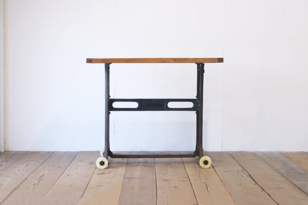 ヴィンテージ 作業台 テーブル 机 展示台 インダストリアル 天板 無垢