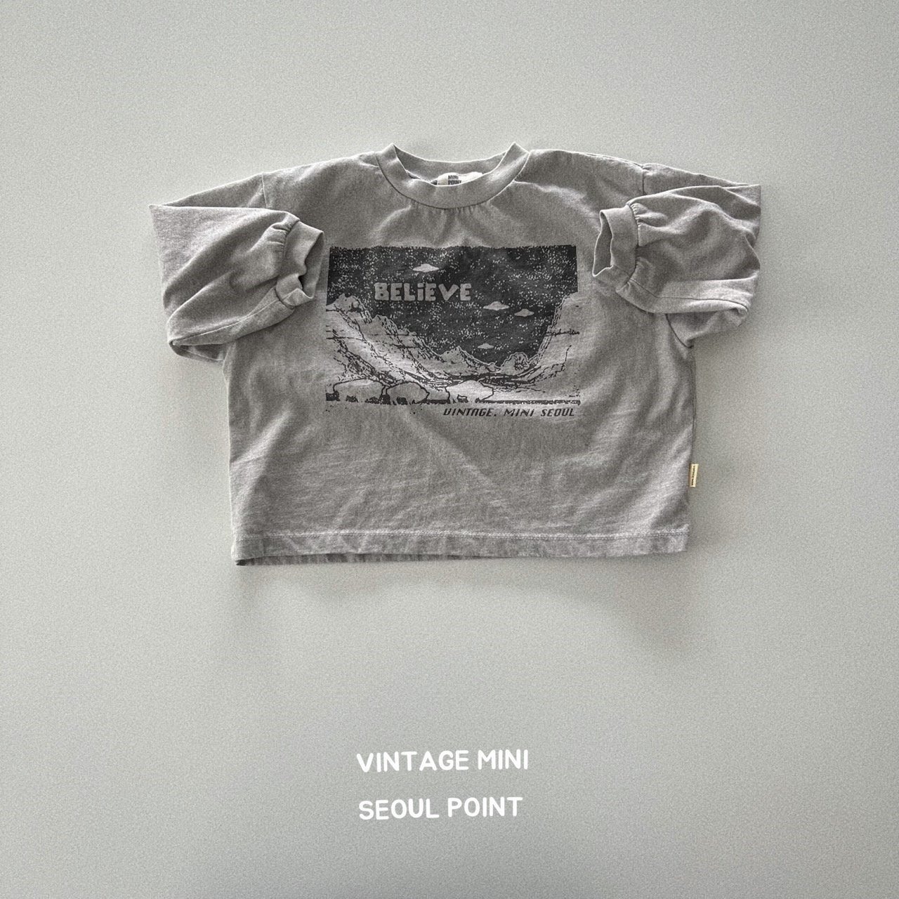 【mini point】クリミナルTシャツ グレー 90~130cm 240857 - 5