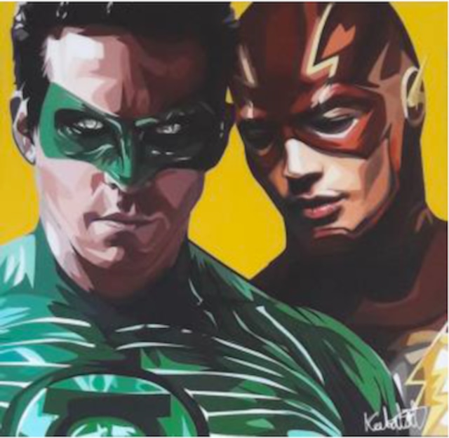 フラッシュ・グリーンランタン/ THE FLASH & GREEN LANTERN / Lサイズ 52cm / PAPDC_0017