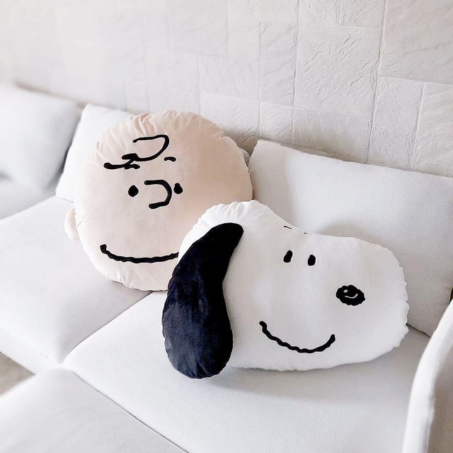 peanuts snoopy big cushion 3types / スヌーピー チャーリーブラウン ウッドストック クッション 韓国 インテリア 雑貨