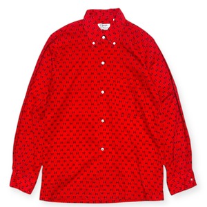 60s｜ARROW｜ボタンダウンシャツ｜ペイズリー総柄 USA製 Sanforized M相当 コンディションA