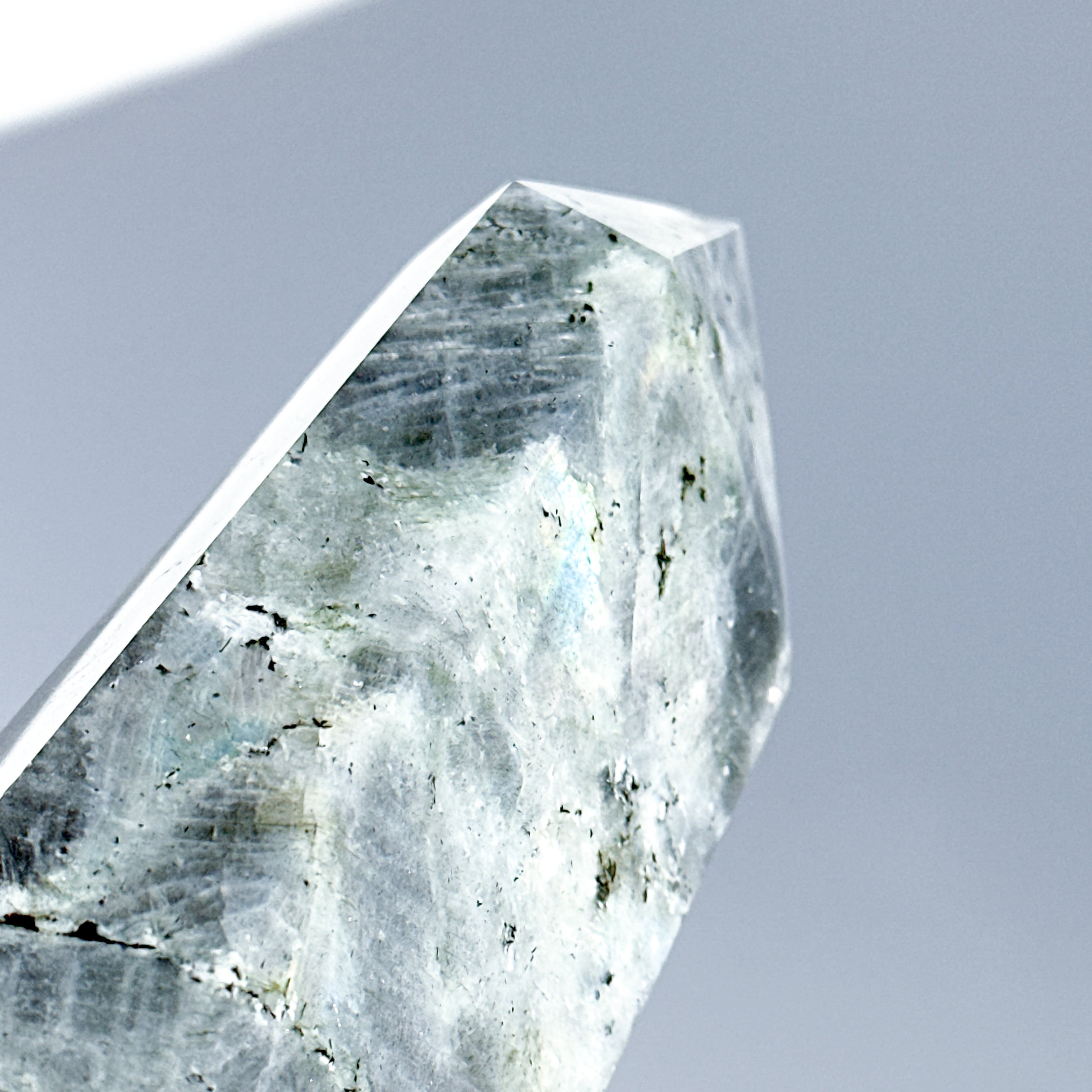 天然石　パワーストーン　ラブラドライトタワー グレーのラブラドライト タワー11◇ Labradorite ◇天然石・鉱物