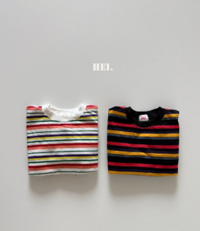 【取寄/韓国直送】Hei  マルチボーダーTシャツ｜秋服｜韓国子供服｜26/AT