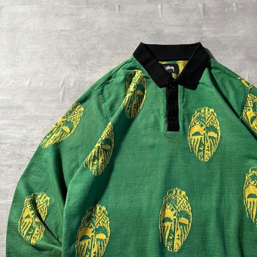 STUSSY / mask design polo size L