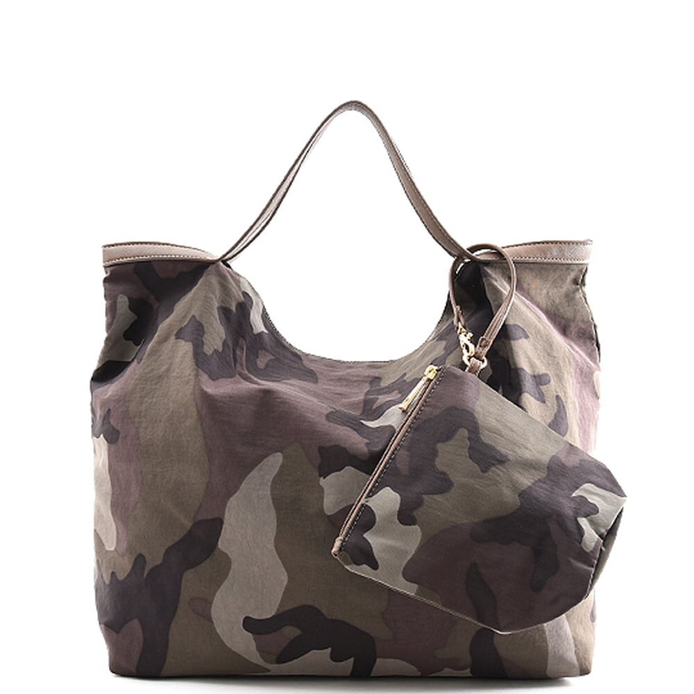 定番人気アイテム☆迷彩柄トートBAG】ポケッタブル迷彩柄トート