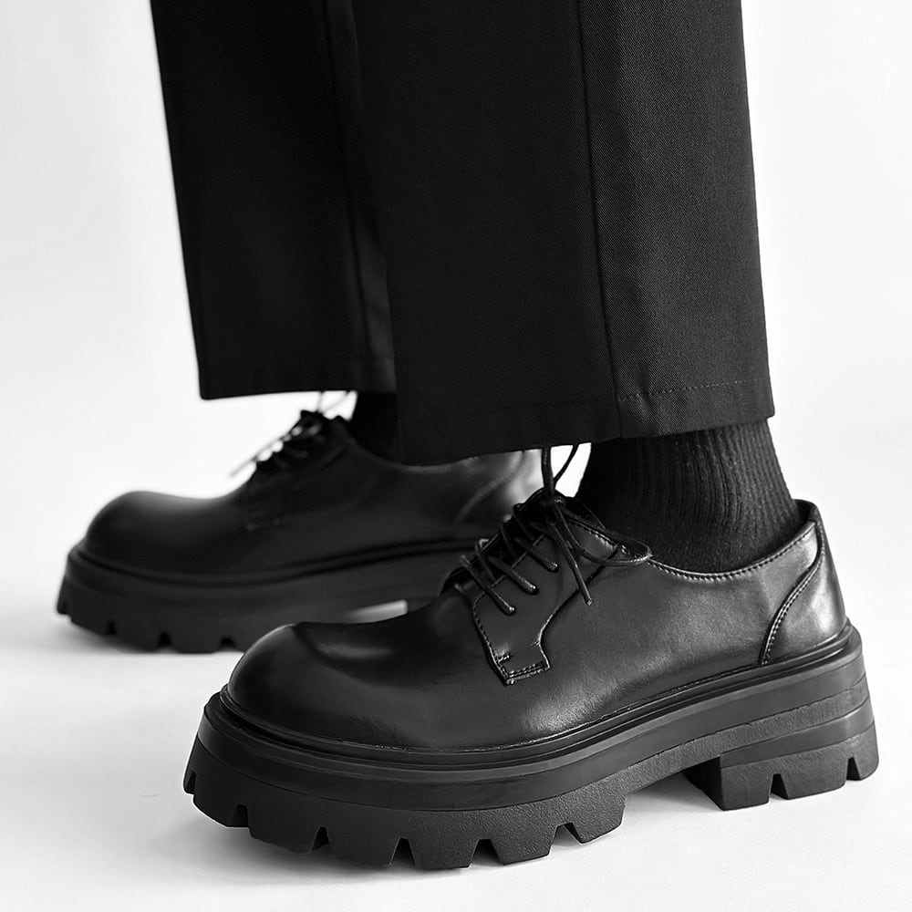レースアップボリュームレザーシューズ 4color MSH0012