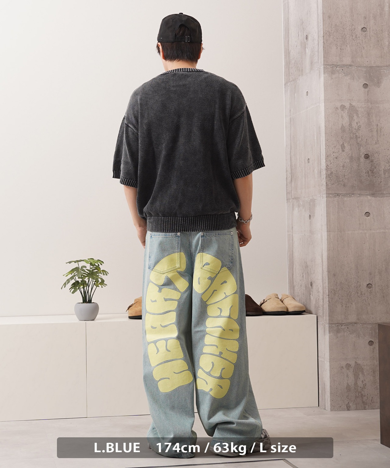 ◆11.5oz バックアーチロゴ ワイドデニムパンツ◆ng-88225