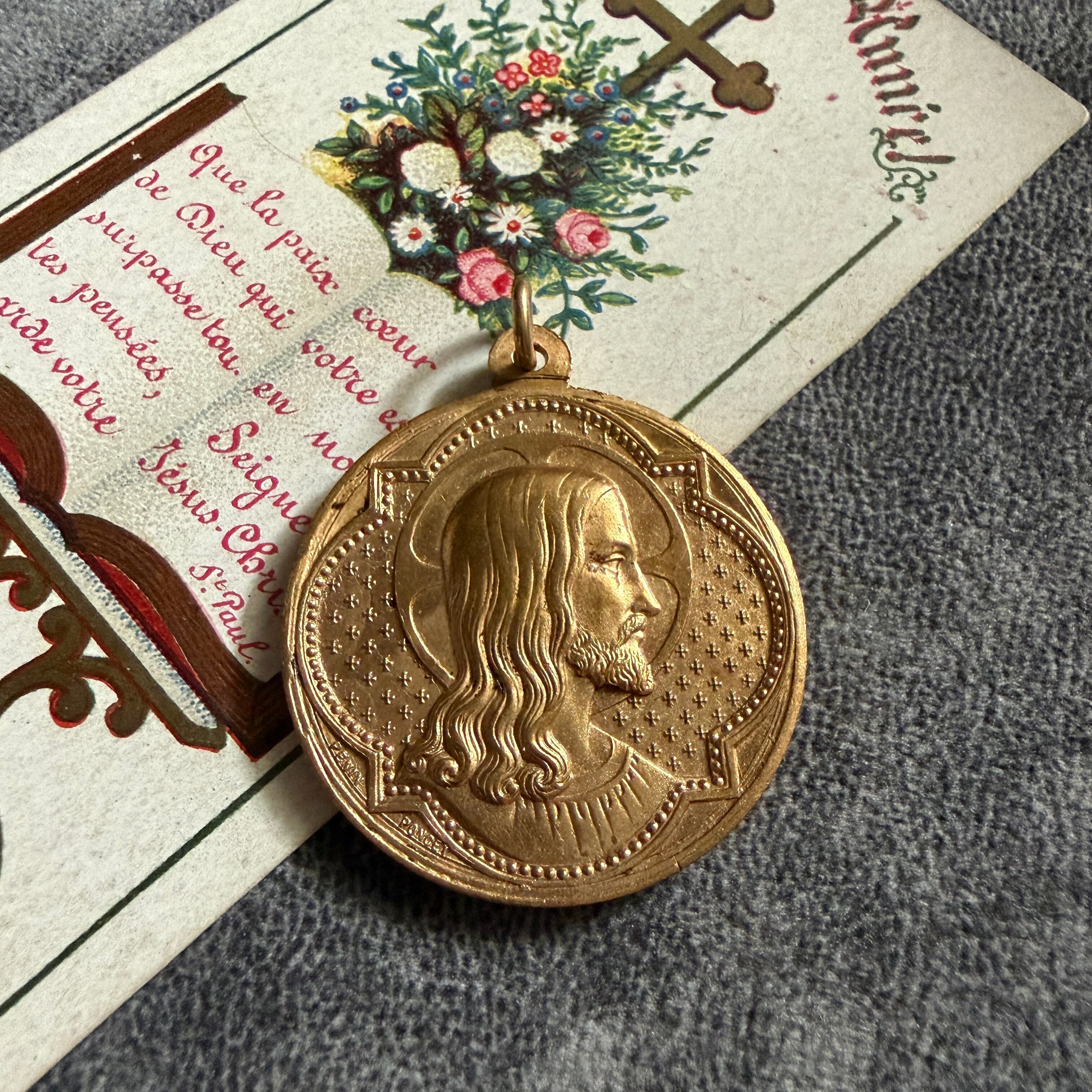 聖母マリア | Antique medaille Mary