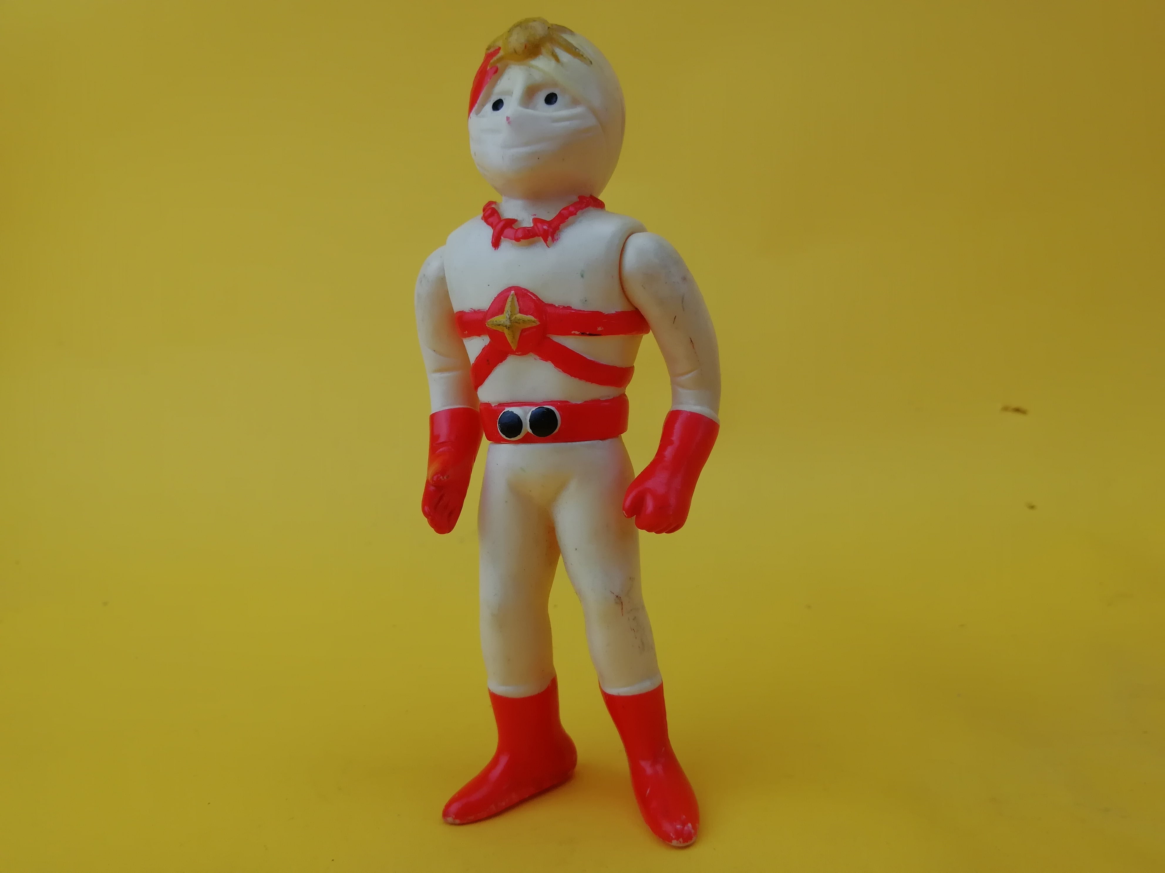アウトレット 美品 タカトク☆レインボーマン☆火の化身☆ソフビ