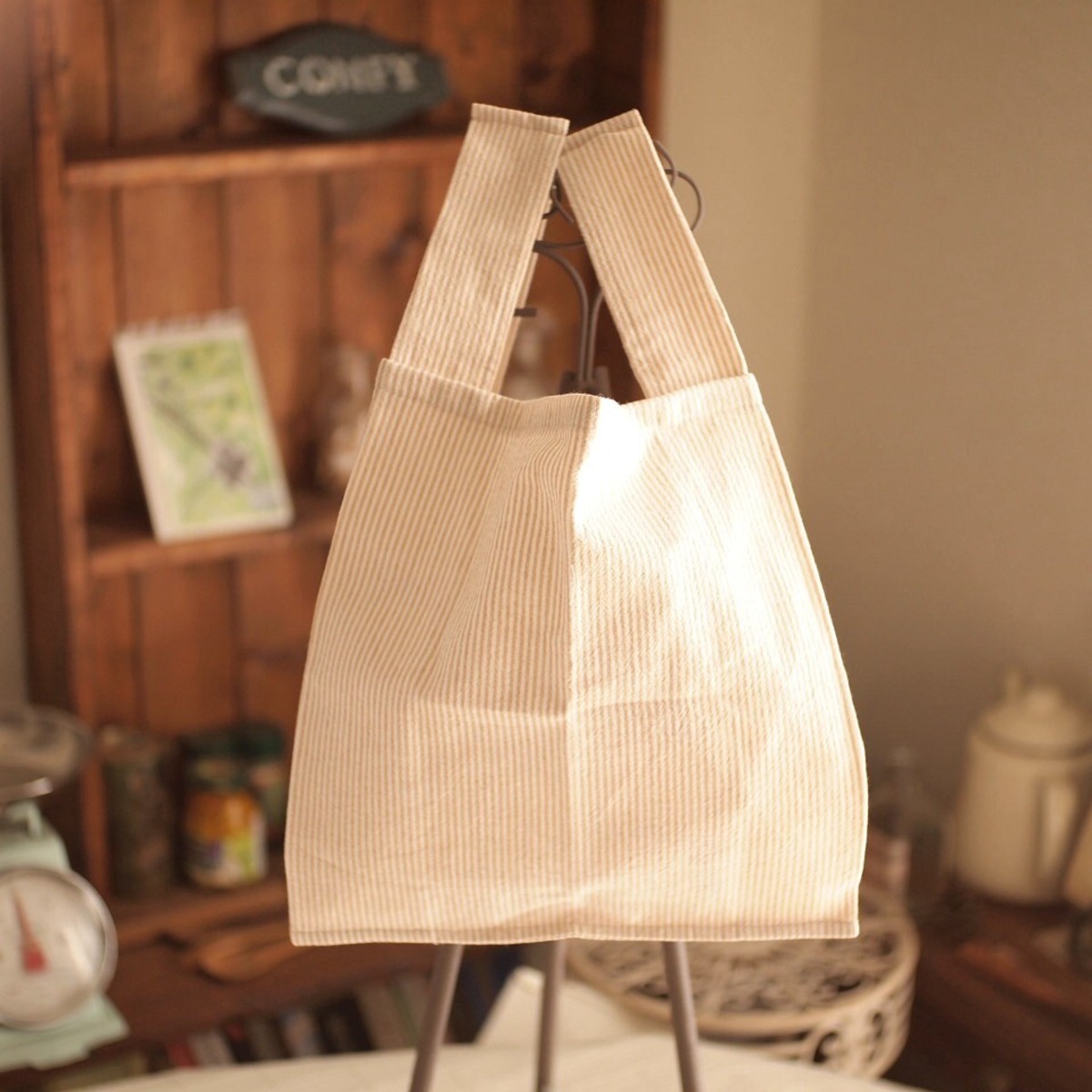 エコバッグ ちょいバッグ ストライプ ハンドメイド 布小物 | 雑貨屋 