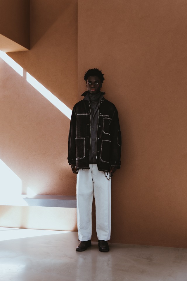 barbell object / denim coverall - ag