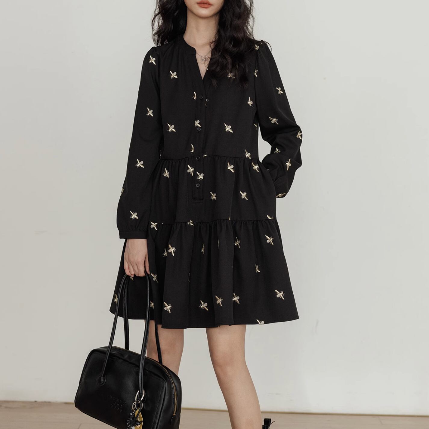 Bee French mid-length dress