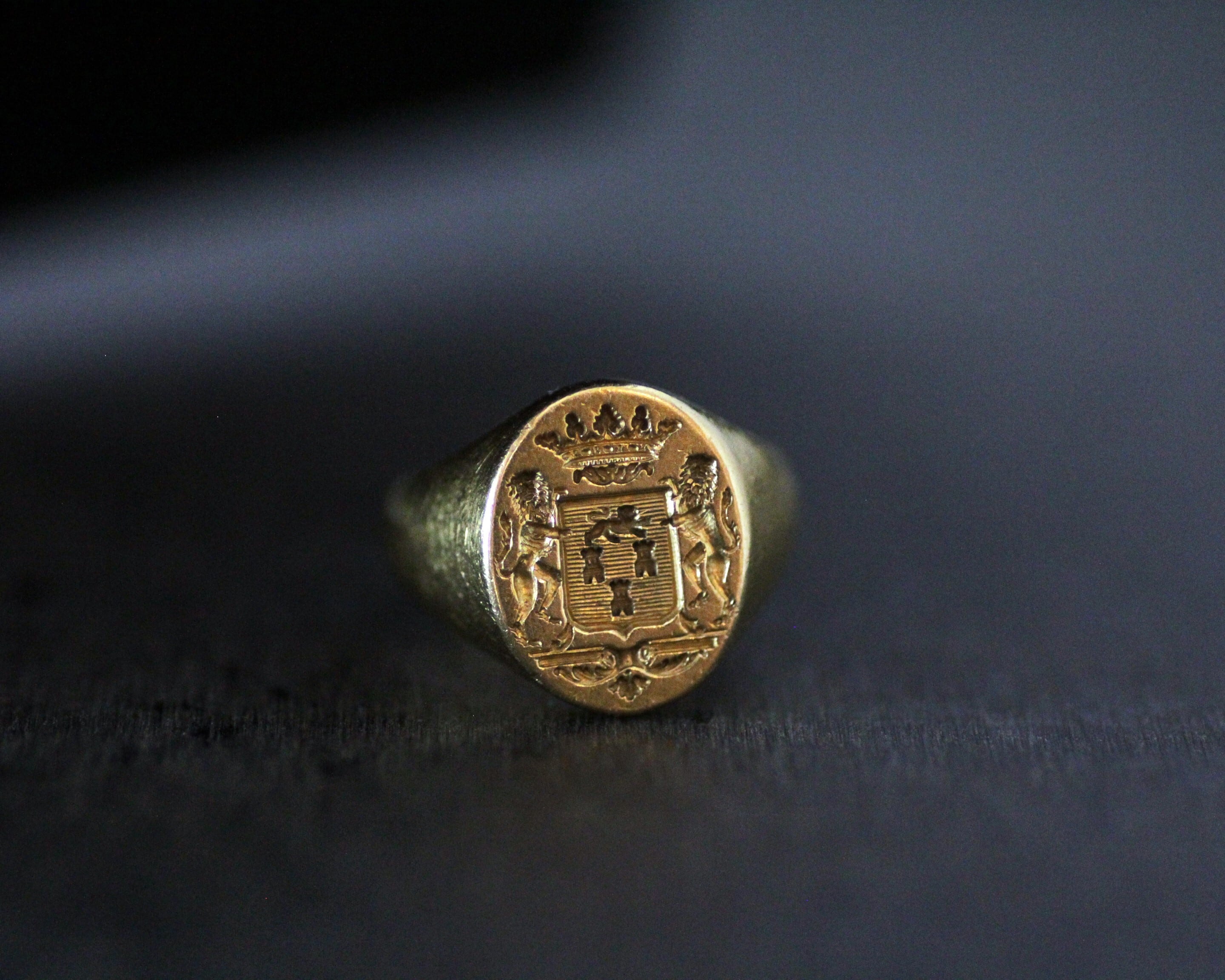 9金 インタリオリング Cort of Arms,Gold Intaglo Ring コート オブ アームズ ゴールド