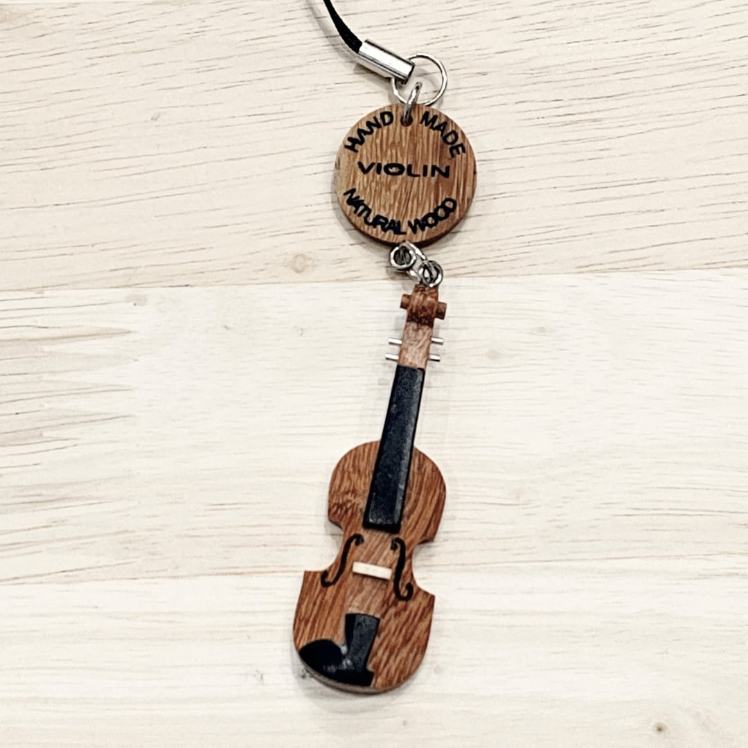 バイオリン 木製楽器ストラップ 音楽雑貨の店 セレナード