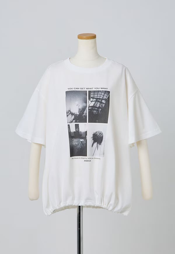 (同梱)Mayu様専用ページ:【 ANIECA 】Photo A Line Tee/フォトAラインTシャツ ホワイト